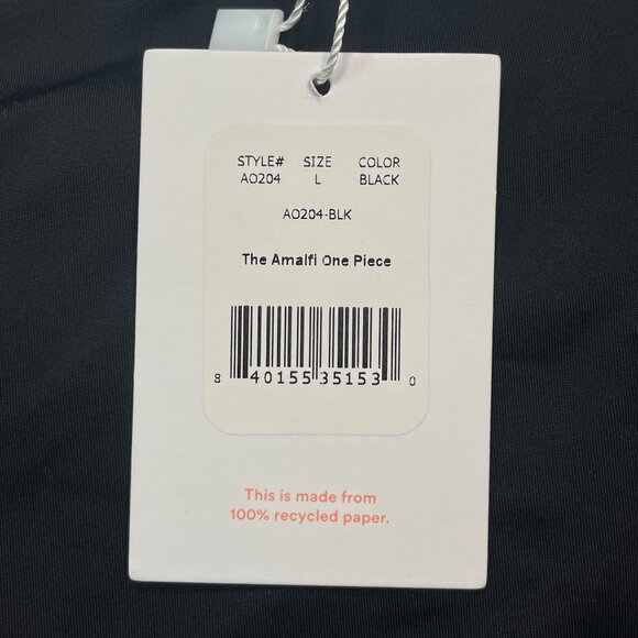 NWT Andie Swim The Amalfi One Piece Swimsuit Womens L Black - Picture 8 of 11